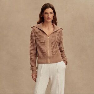 Varley Eloise Zip-Through Knit Cardigan Sweater